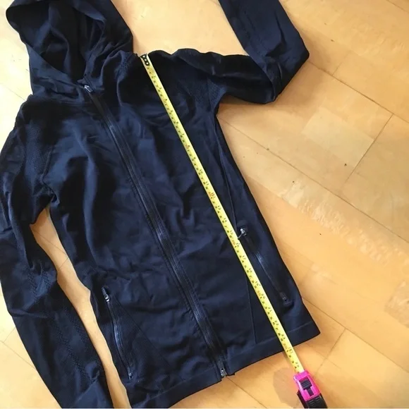 Fabletics Full Zip Lightweight Hoodie, Thumbholes, Pockets, Black, XS - Picture 10 of 14